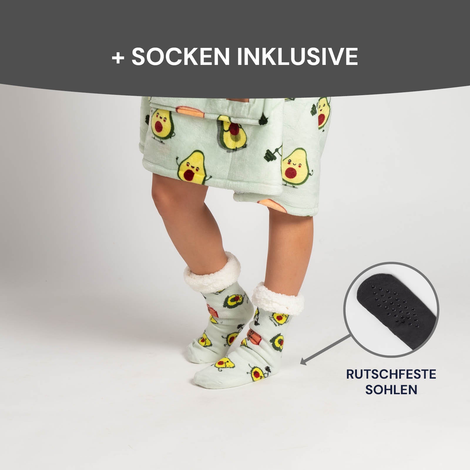 Hoodie - Kapuzendecke + Geschenk: Socken