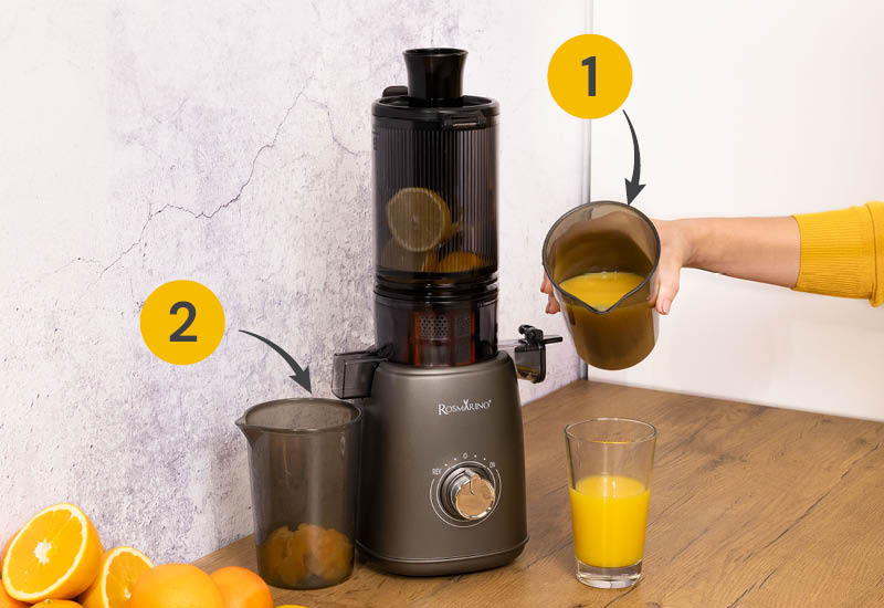 Effiziente Trennung von Saft und Fruchtfleisch.