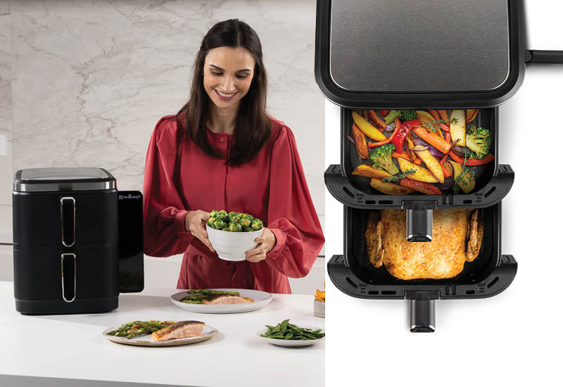 Außergewöhnliche 2800 W Leistung und Synchronisationsfunktion für schnelles und einfaches Kochen.