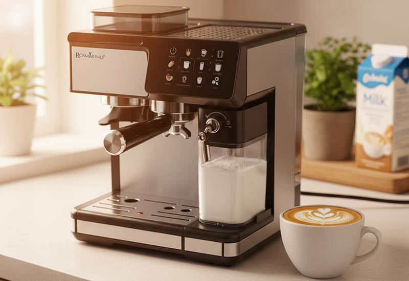 Milchschaum, der Kaffee in einen Moment des Luxus verwandelt.