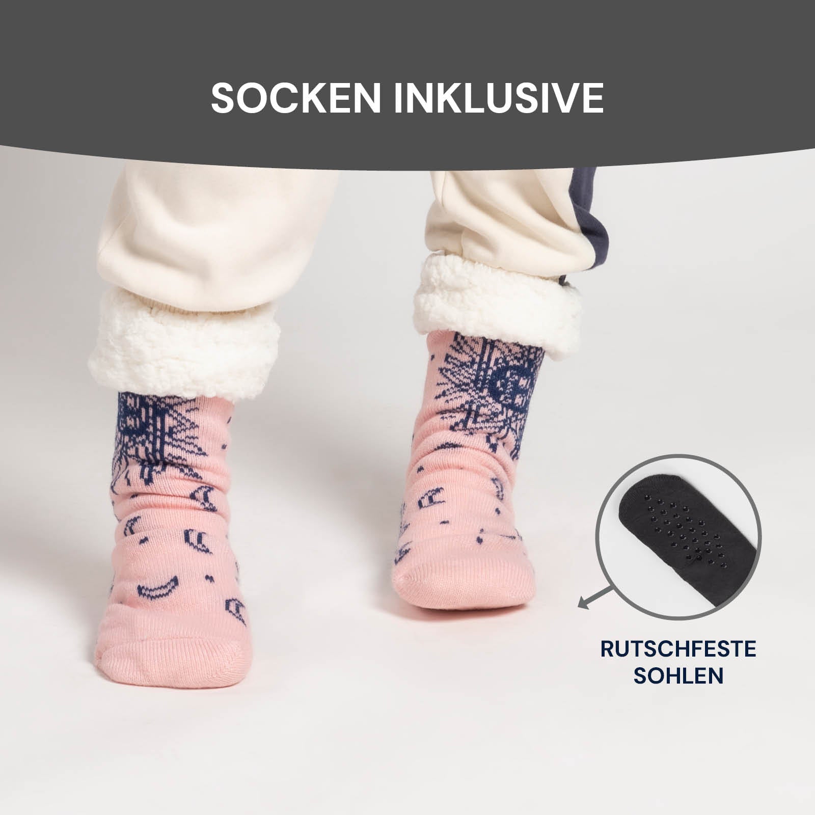 Hoodie - Kapuzendecke mit Reißverschluss + Geschenk: Socken