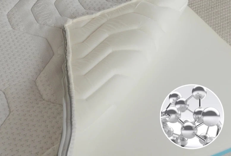 Silberionen helfen, die Entwicklung von Bakterien und Hausstaubmilben zu verhindern.