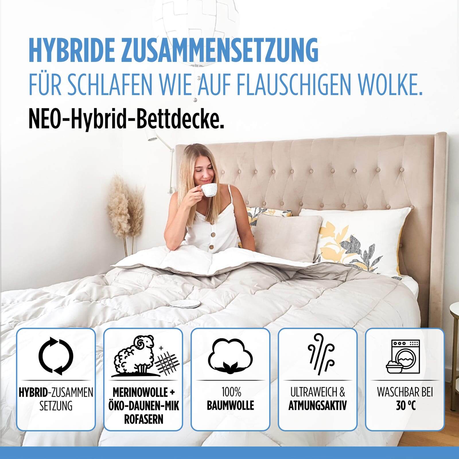Hybrid 4-Jahreszeiten Bettdecke NEO