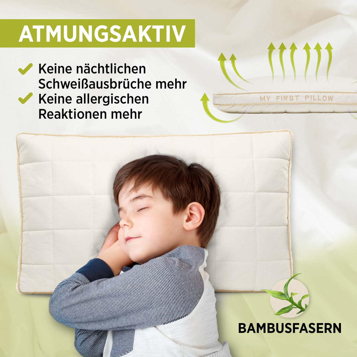 2 x Vitapur Kinder Kopfkissen My First Pillow – 40 x 60 cm – Vitapur Österreich