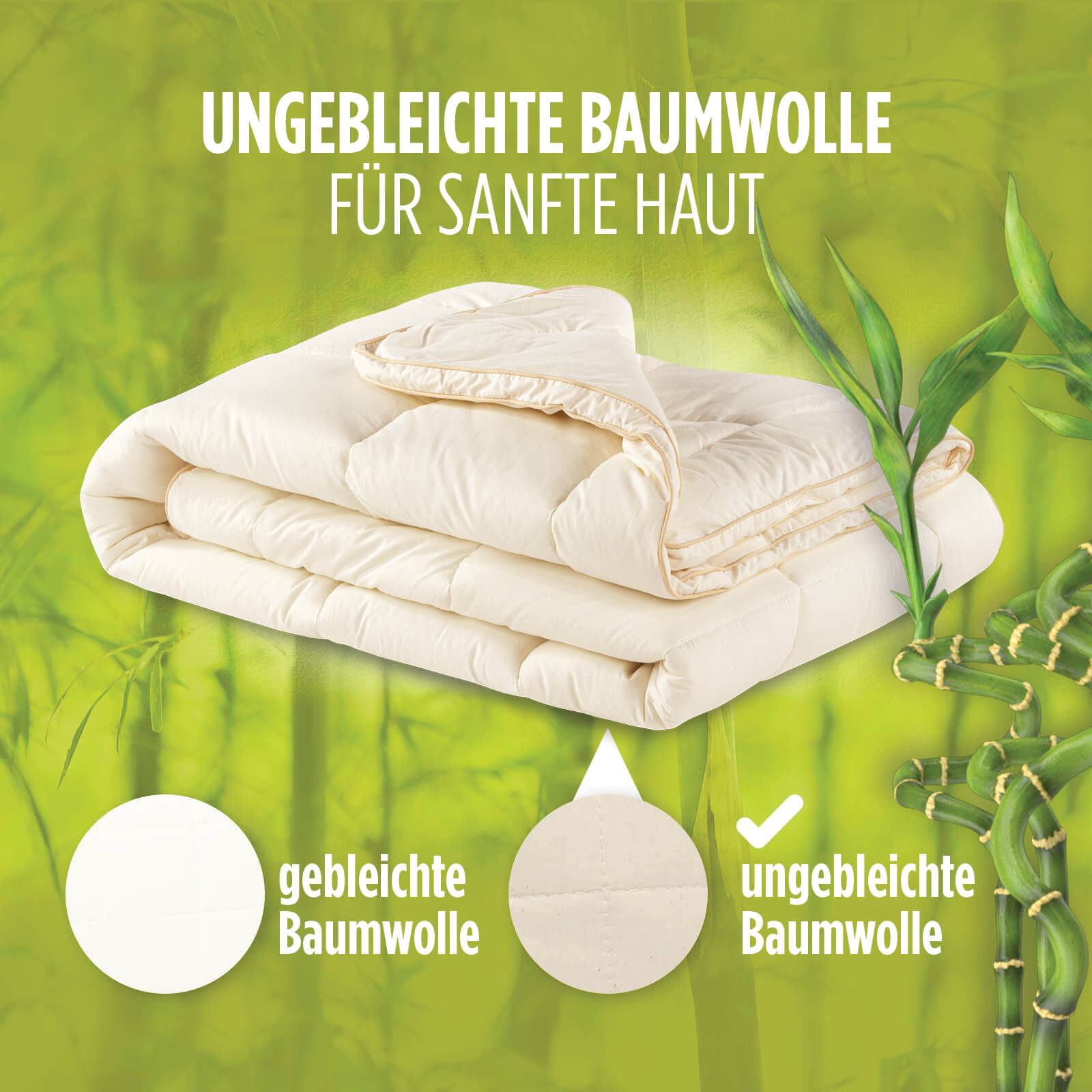 Winterbettdecke Bamboo mit natürlichen Bambusfasern – Vitapur Österreich
