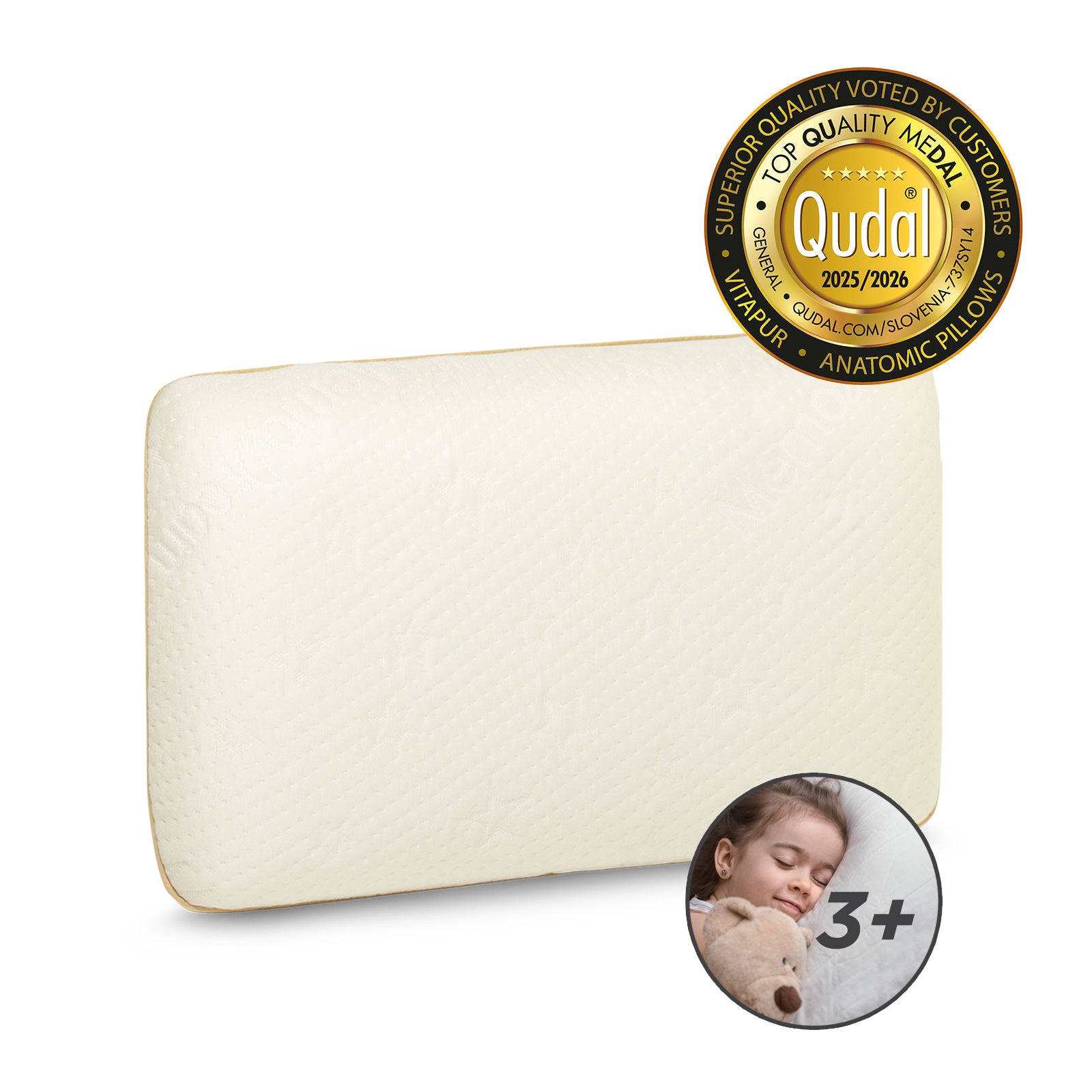 Kinder Memory-Schaum Kopfkissen MemoDream Junior, 30x50 cm