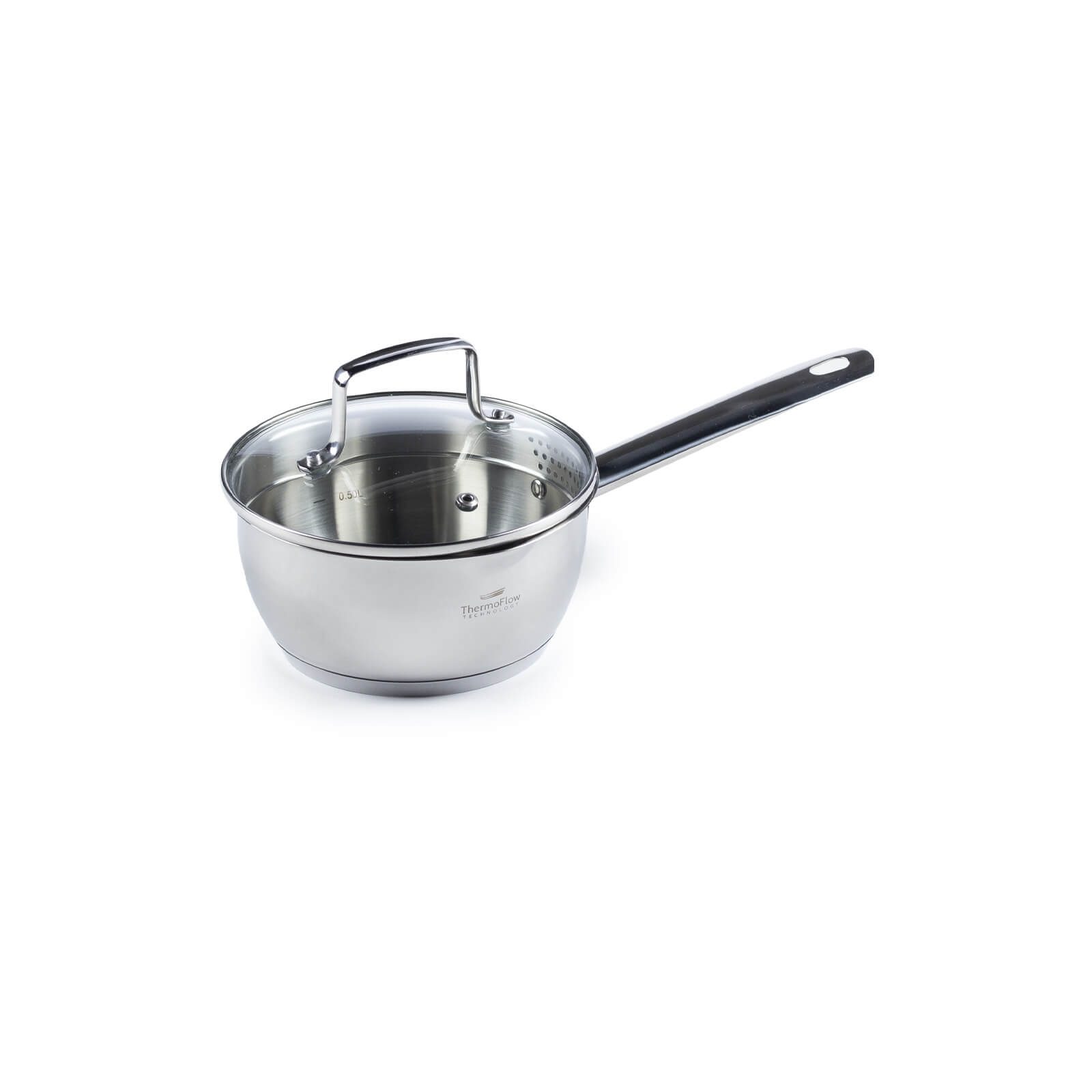 Rosmarino Stieltopf mit Glasdeckel Pour&Cook II – 1,2 L, 16 cm