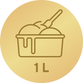 Bis zu 1 L Eis in nur 60 Minuten