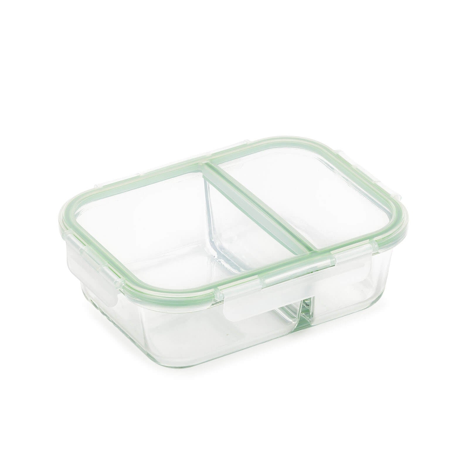 Rechteckiges Glasbackgeschirr mit Deckel und Trennwand Rosmarino Bake&Go – 1300 ml