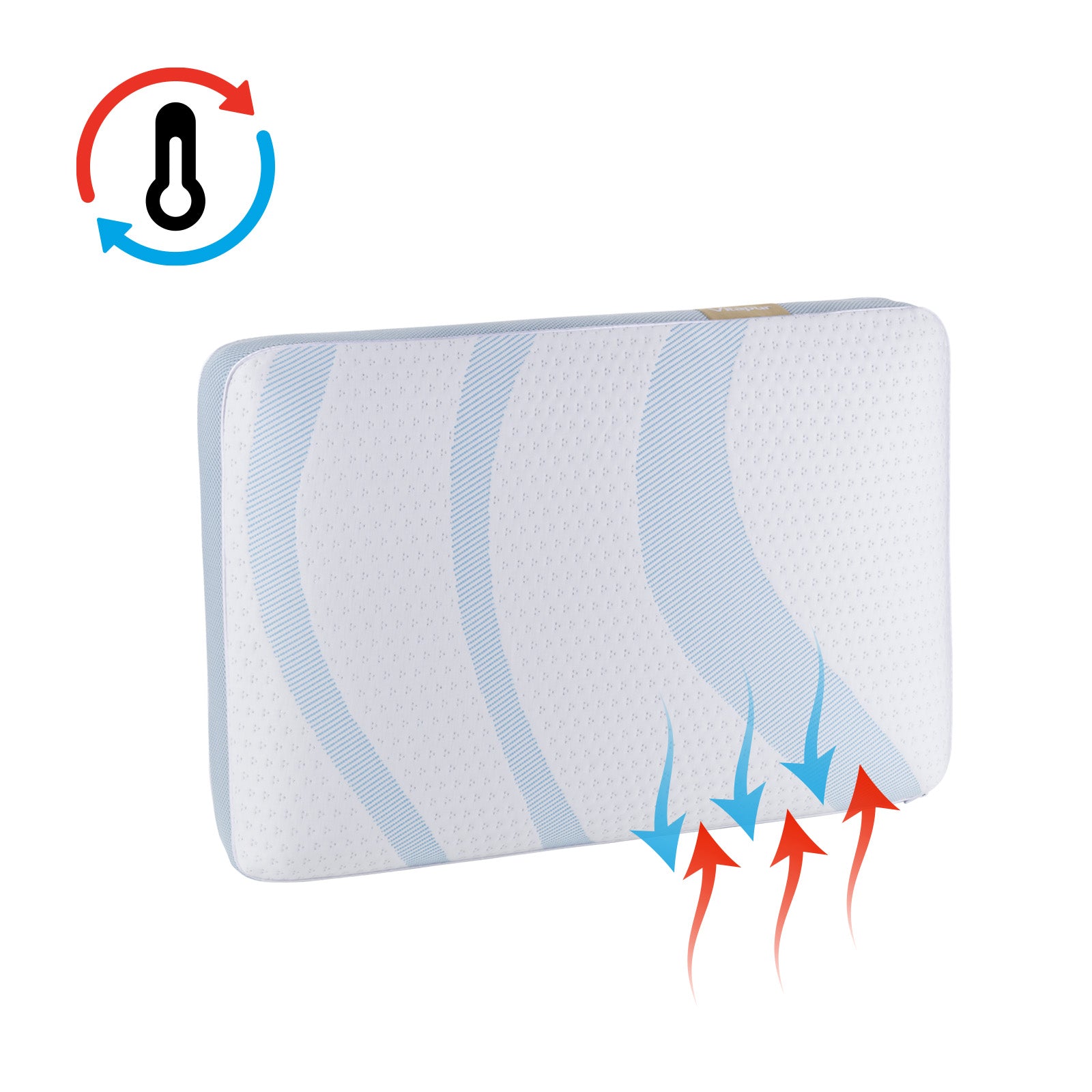 Vitapur MemoSilver Premium Fresh Kissen mit Kühleffekt – 40 x 60 cm