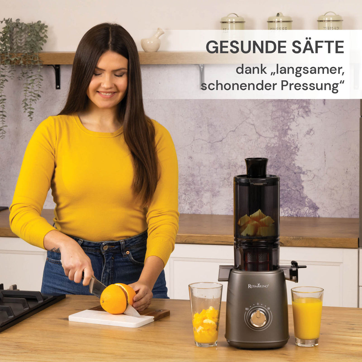 Kaltpress-Entsafter Rosmarino Vitalia NutriPress – Vitapur Österreich
