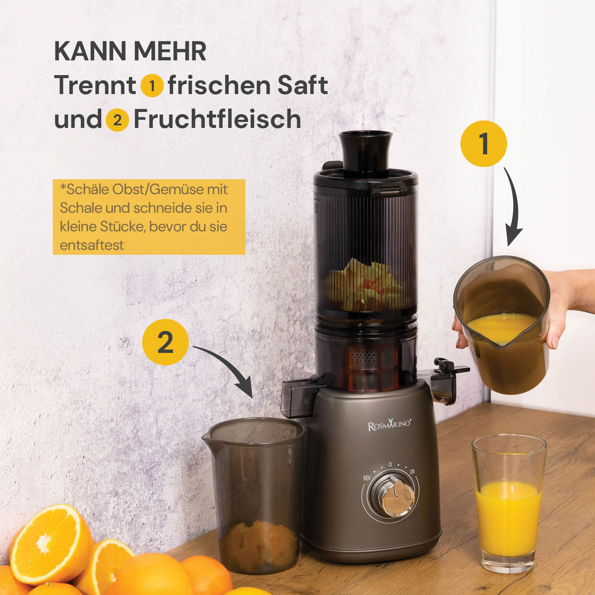Kaltpress-Entsafter Rosmarino Vitalia NutriPress – Vitapur Österreich