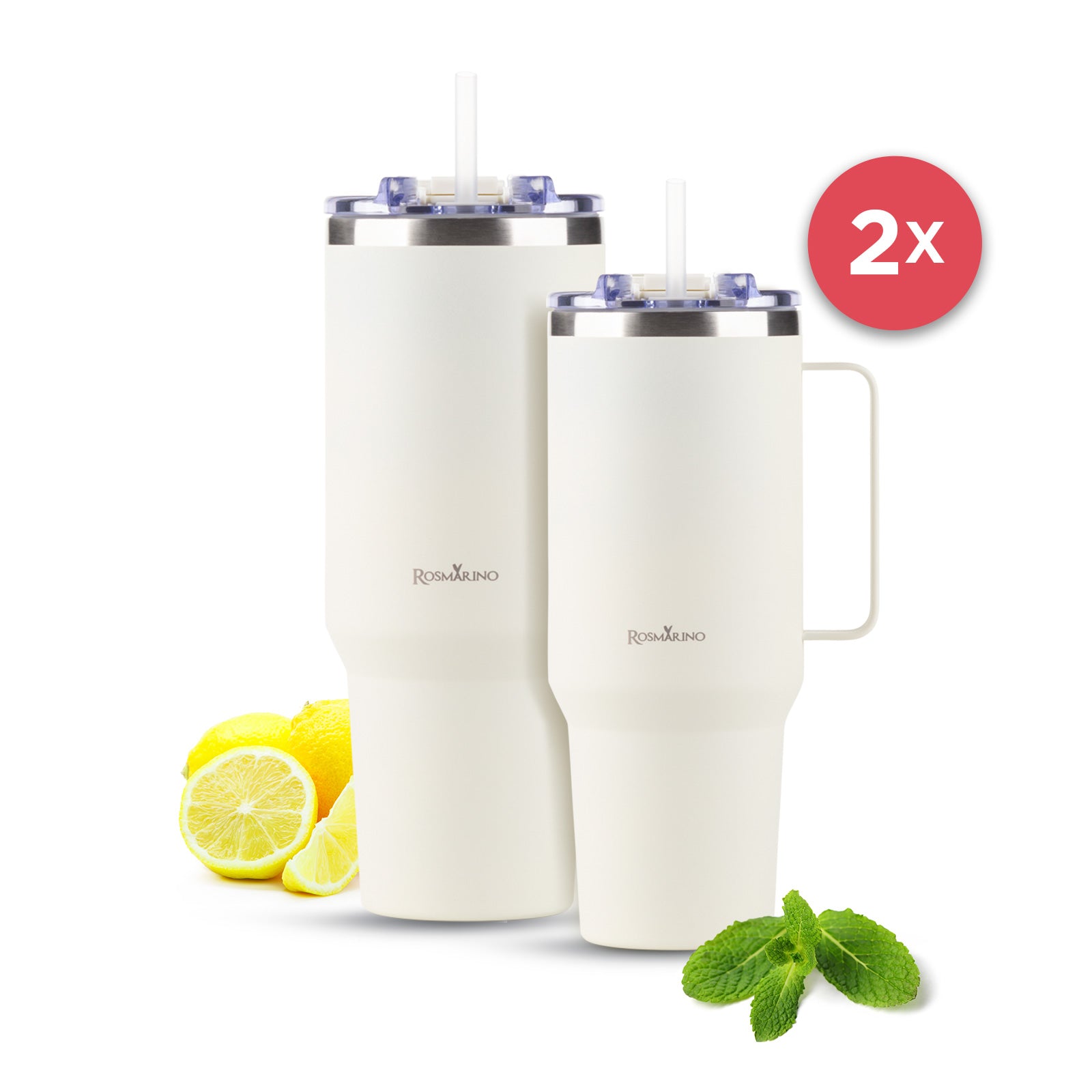 Set aus 2 Thermobechern Rosmarino MegaCup 1160 ml + 870 ml