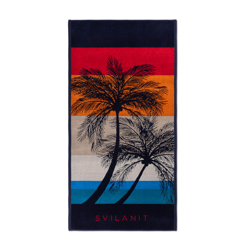 Strandtuch Retro Palms, 80 x 160 cm