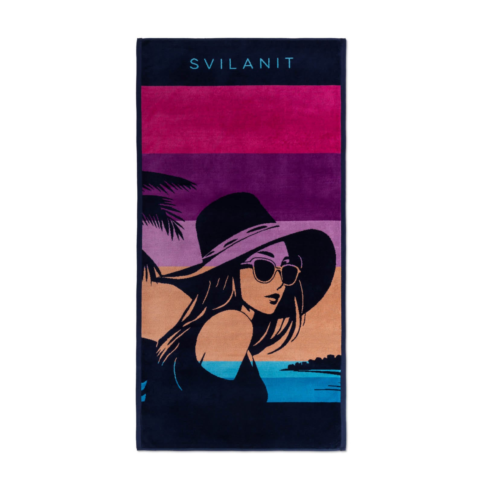 Strandtuch Retro Lady, 80 x 160 cm