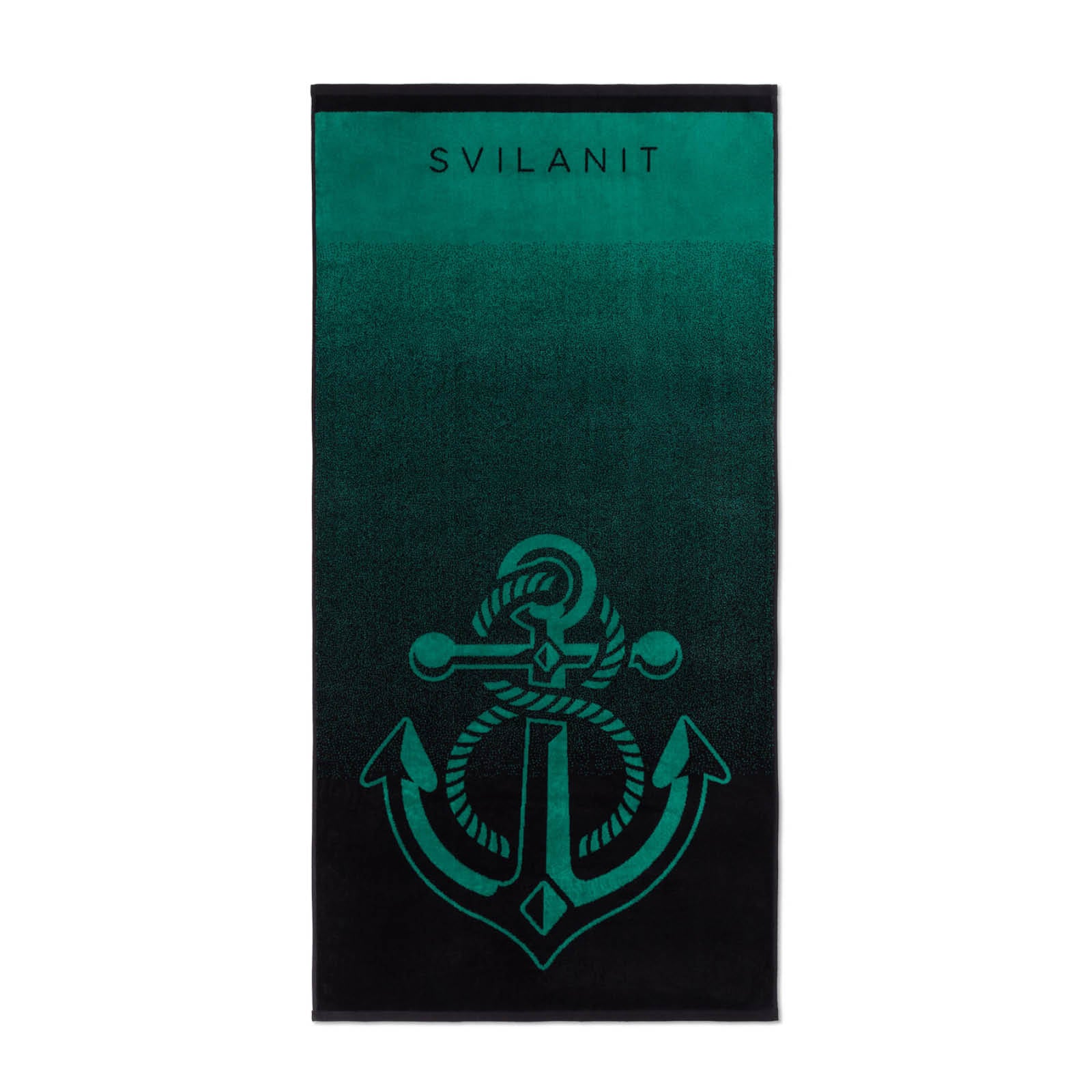 Strandtuch Green Anchor, 80 x 160 cm