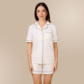 Svilanit kurzer Pyjama für Damen Luméa – Pearl Mist