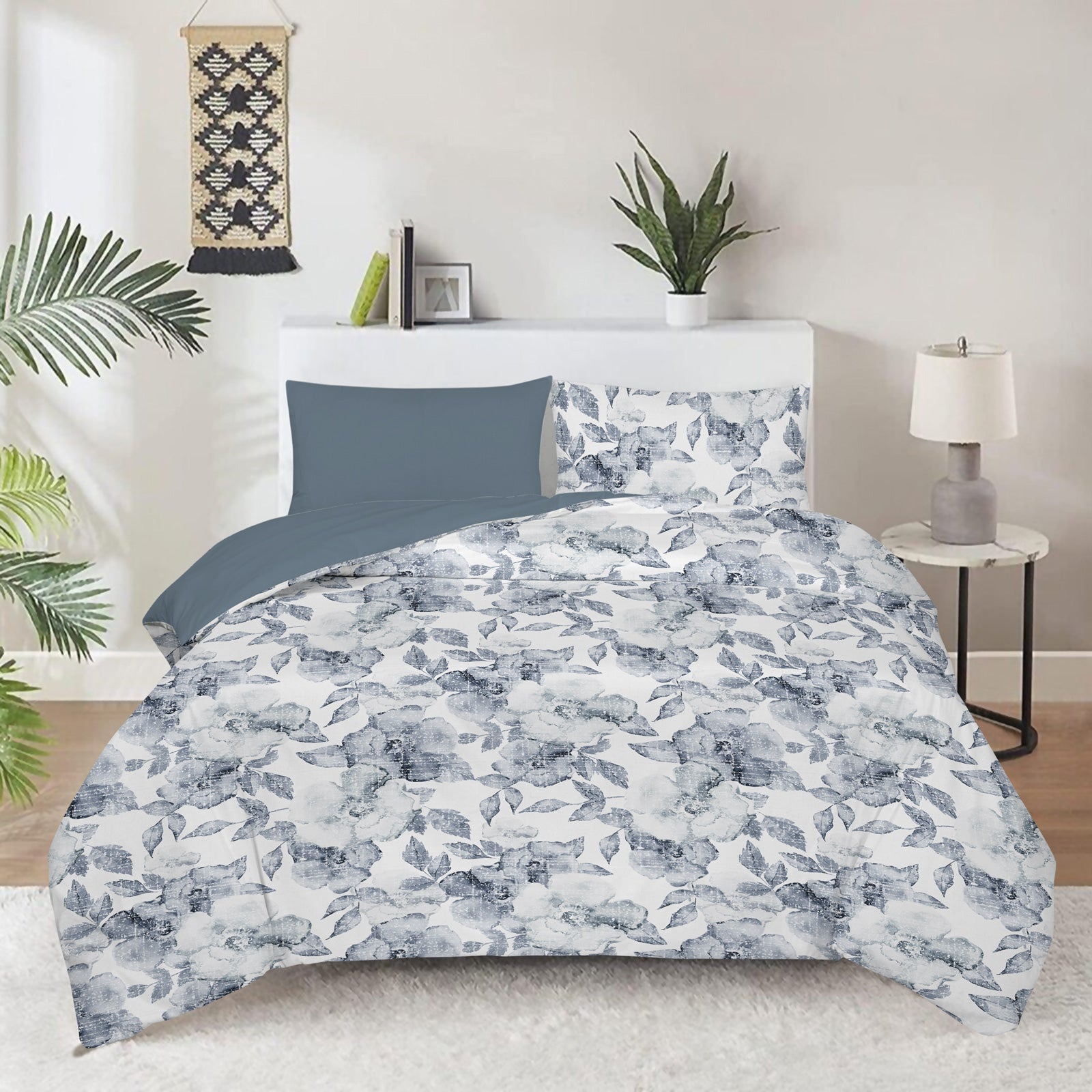 Baumwoll-Satin-Bettwäsche Svilanit Floral Mist