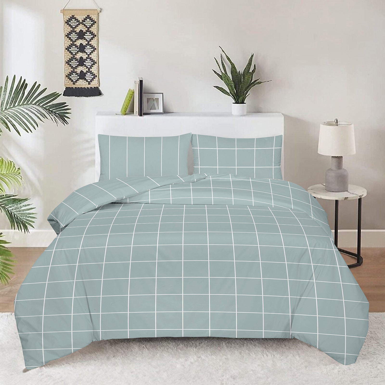 Baumwoll-Satin-Bettwäsche Svilanit Nordic Frame