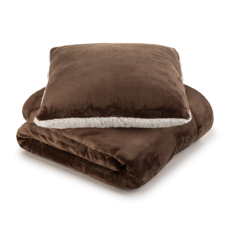 Set aus dekorativem Kissen und Decke Svilanit Hug