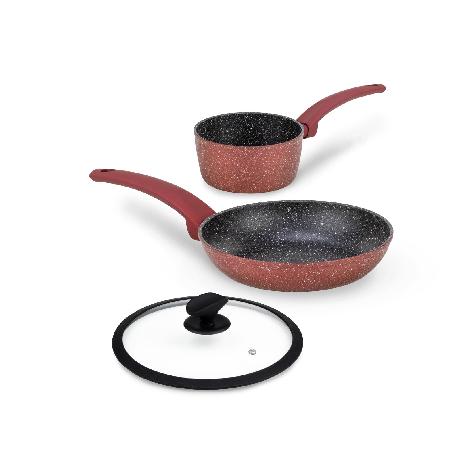 3-teiliges Rosmarino Lava Stone Grape Kochgeschirrset