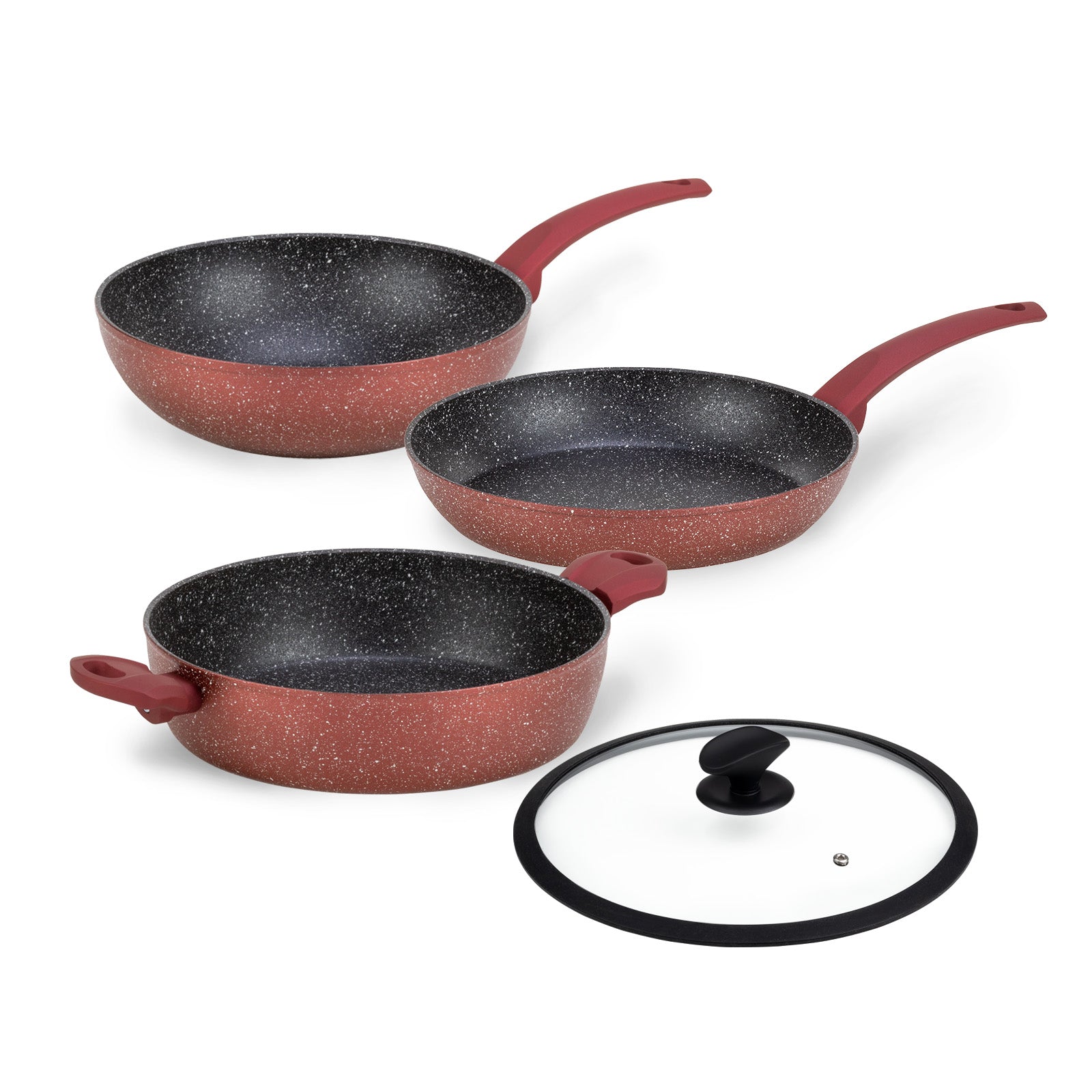 4-teiliges Rosmarino Lava Stone Grape Kochgeschirrset