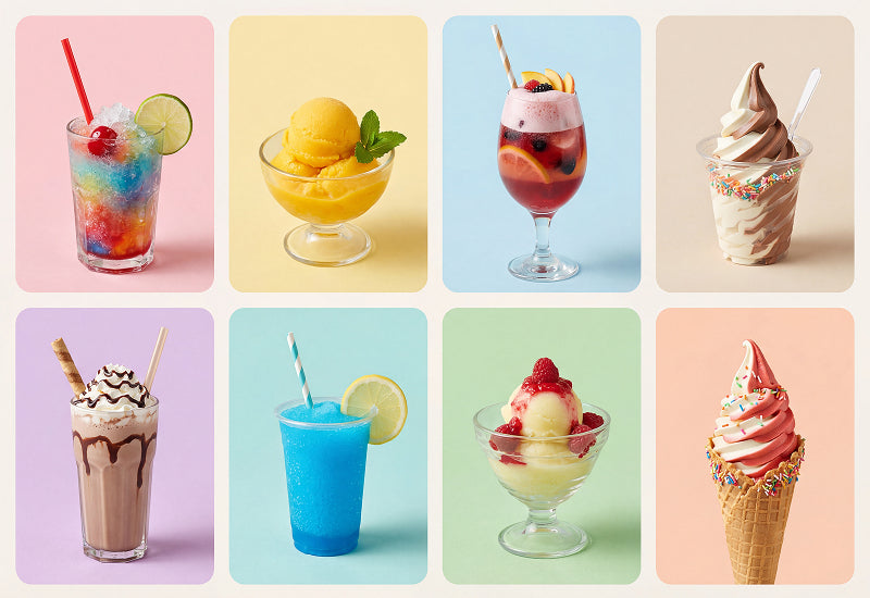 Slushie, Sorbet, Cocktail oder Softeis – Sie haben die Wahl