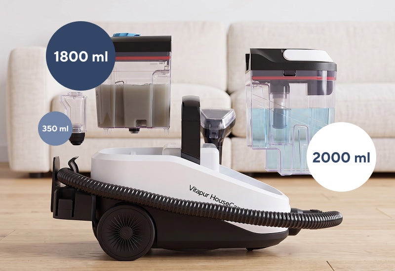 DualClean-System mit getrennten Tanks für sauberes und schmutziges Wasser