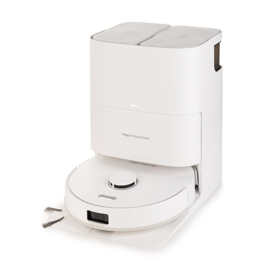 Saugroboter für Trocken- und Nassreinigung mit Selbstreinigungsstation inkl. Mopp-Reinigung SmartClean All-in-One-Station PRO Series