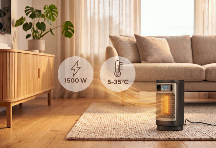 1.500 W Leistung und Temperatur ganz nach Ihren Bedürfnissen