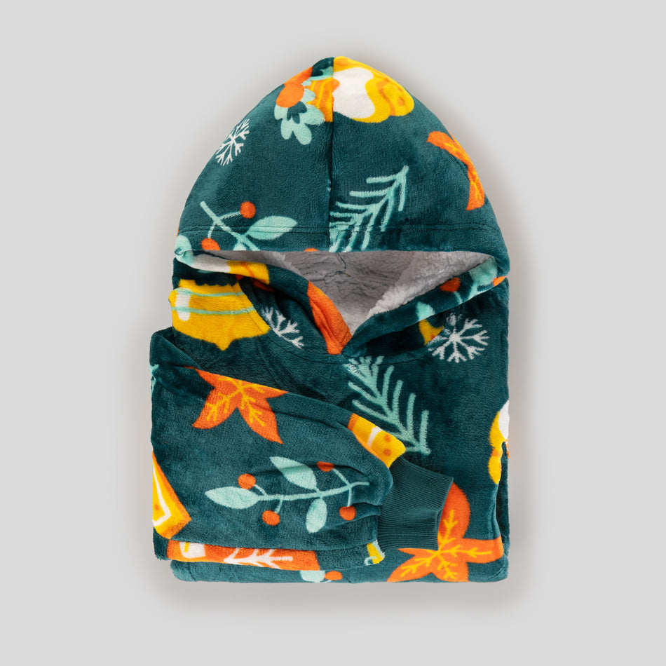 Hoodie-Decke für Kinder Svilanit Xmas + GESCHENK: Socken