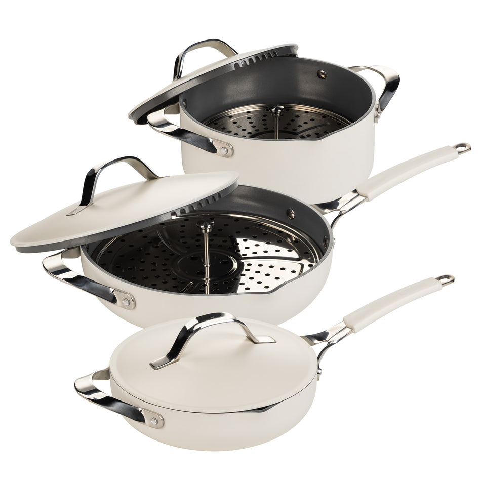 Kochgeschirr-Set zum Dämpfen, Sautieren und Braten Rosmarino Chef’s Choice All-in-One