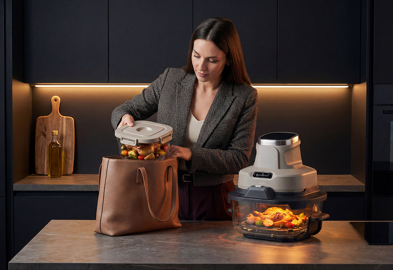 Familien- oder kleine Mahlzeiten, 2 austauschbare Behälter